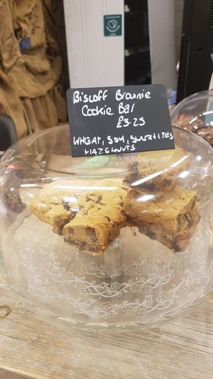 Biscoff brownie cookie bar at Busy V Bakery  in Bristol