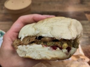 Christmas dinner bap 🤯 at Busy V Bakery  in Bristol