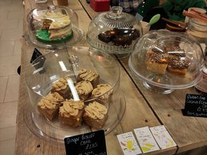 Several vegan cakes including gluten free 😲 at Busy V Bakery  in Bristol