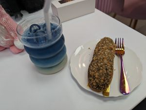 Vanilla eclair at Busy V Bakery  in Bristol