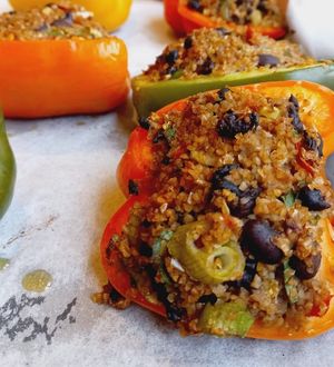 bulgur filled Paprika at Z'AHA deli in The Hague