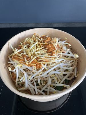 Curry Rice with raw vegetables and peanut sauce   at Z'AHA deli in The Hague