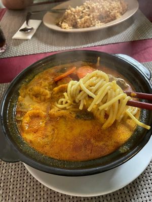 Veg curry laksa mee   at JJ's Cafe in Newcastle Upon Tyne