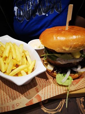 Beyond double cheeseburger at Hip and Pistol in Ilfracombe