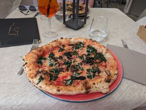 Nice Pizza with Vegan cheese! at Quid Gusto Siciliano in Palermo