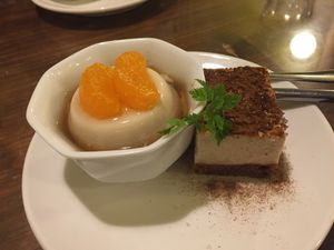 Tiramisu and pudding   at Gopinatha in Tokyo