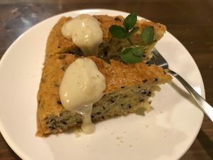 Sweet potato cakes at Gopinatha in Tokyo