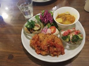 The food - the rice and soup that we got a bit after this photo at Gopinatha in Tokyo