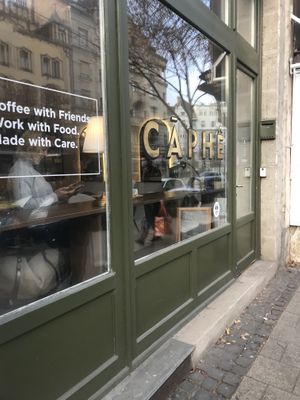 A calm oasis on a busy street  at Caphe Banh Mi in Alexandria