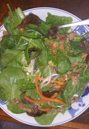 Horrible called ";Just Xa Lach"; Salad at Caphe Banh Mi in Alexandria