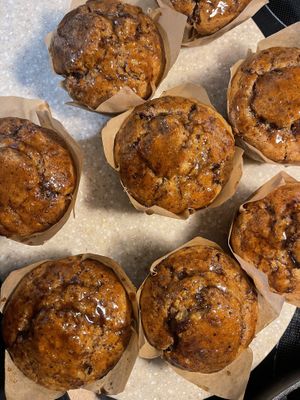 Vegan Banana & Chocolate Chip Muffins  at Suga & Spice Me  in Bridgeport