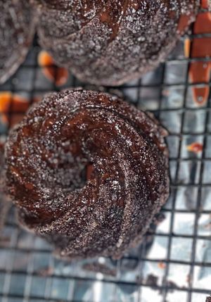 Vegan Chocolate Rum Mini Bundt Cakes  at Suga & Spice Me  in Bridgeport