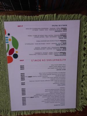 menu at Good Cocina Alternativa in Liberia