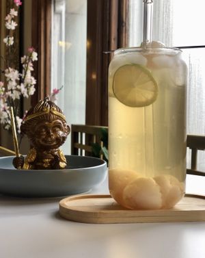 Jasmine and lychee drink   at NiHao Teahouse in Newcastle Upon Tyne