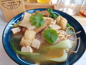 Vegetable and tofu soup at NiHao Teahouse in Newcastle Upon Tyne