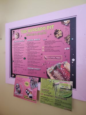 Menu at The Avocado Pit - Ahimsa Sushi in Windsor