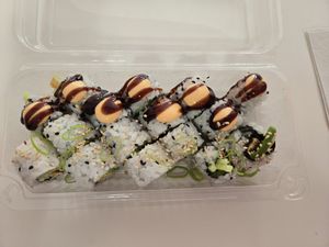 Sushi presentation at The Avocado Pit - Ahimsa Sushi in Windsor