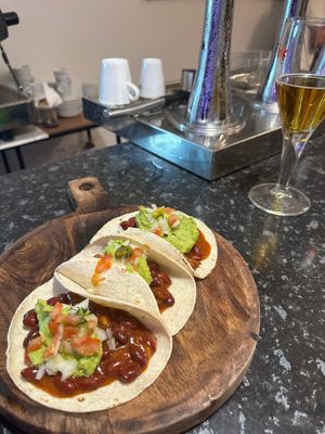 Mexican tacos  at Mango & Caoba in Barcelona