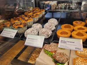 Some vegan baked goods  at Espresso House in Sarpsborg