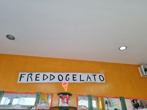 Inside at FreddoGelato in Milan
