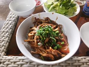 Mushroom Noodles at Tu Hanh in Da Lat