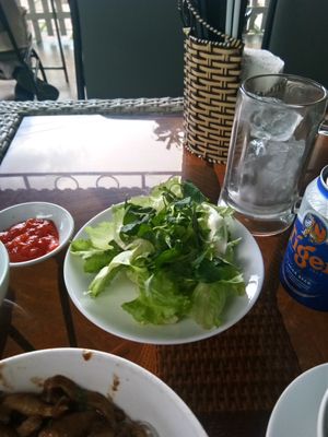 Complimentary salad at Tu Hanh in Da Lat