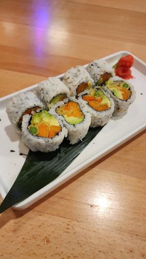 Veggie Tempura with avocado (ask without eel sauce) at Tokyo House Ramen & Sushi in Menifee