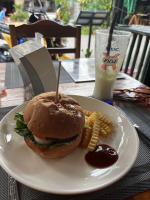   at Veggie's in Vang Vieng