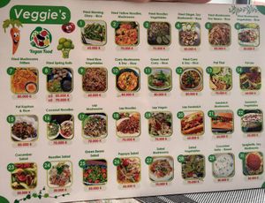 Menu page 1  at Veggie's in Vang Vieng