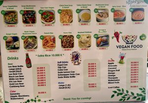 Menu page 2  at Veggie's in Vang Vieng