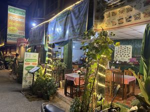 Outsidee  at Veggie's in Vang Vieng