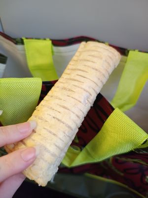 Sausage roll at Greggs - St Pancras Station in North West London