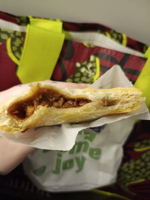 Steak beak at Greggs - St Pancras Station in North West London