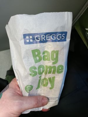 Two sausage rolls at Greggs - St Pancras Station in North West London