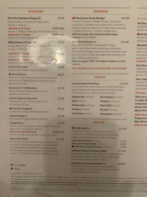 Rest of menu  at Thyme in West London