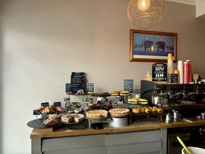 Pastries and sandwich selection   at Wilhelmina in Leamington Spa