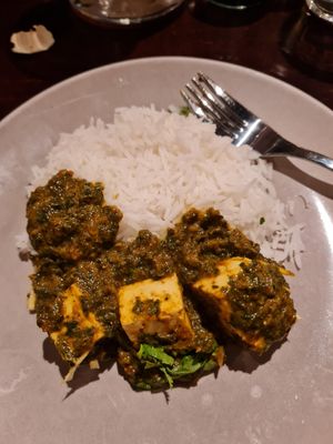Vegan tofu palak at Leela Indian Restaurant  in Bergen