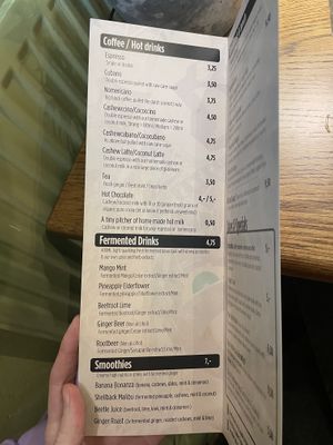 Current menu 1/3  at Parrhesia Cafe in Groningen