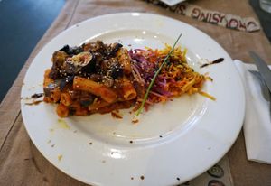 Pasta alla puttanesca at Carmen Ragosta in Paris