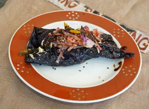 Roll w/vegetables at Carmen Ragosta in Paris