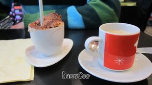 Tasty tiramisu for dessert. Vegan! at Carmen Ragosta in Paris