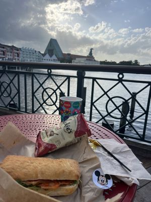 Veggie Sandwich and Side of Chips  at BoardWalk Bakery in Orlando