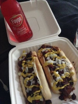  Tofu dogs and vegan quinoa chili!  at The Burger Spot in Plymouth