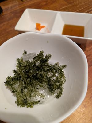 Umibudo seaweed - okay at Hokusai in Fukuoka
