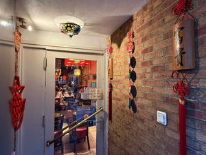 entrance #Veganuary at Sichuan Restaurant in Amsterdam