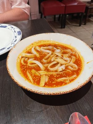 Spicy noodle "snack"  at Sichuan Restaurant in Amsterdam