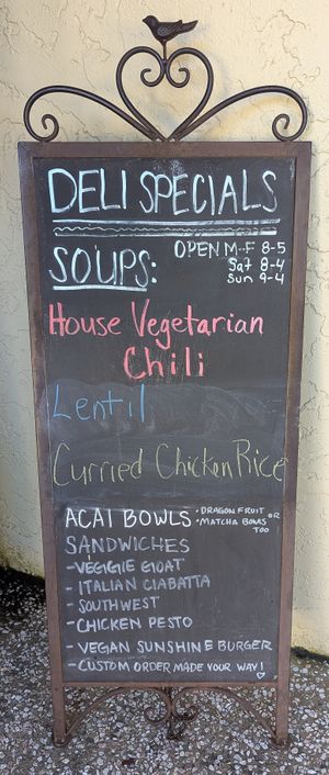 specials at Heath's Natural Foods in New Smyrna Beach