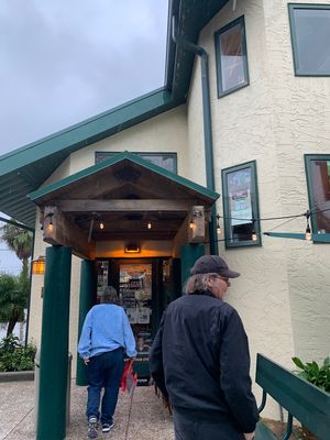 Entering Heath’s on this rainy day!  at Heath's Natural Foods in New Smyrna Beach