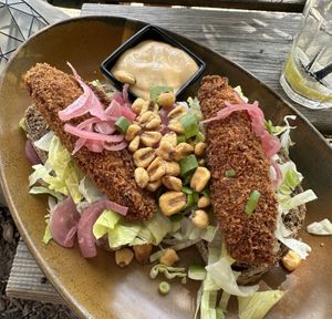 Kentucky fried aubergine  at Warmoes in Utrecht