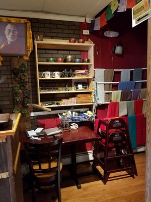 They have a small selection of Tibetan goods available for purchase by the register at Tibetan Kitchen in New Haven